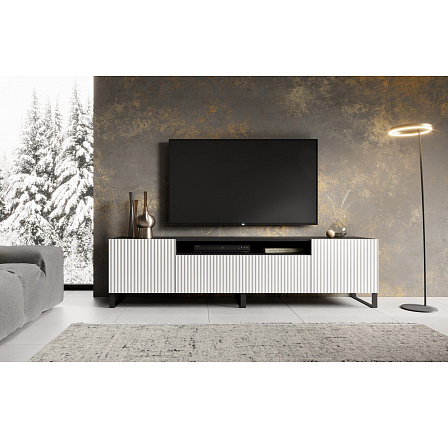 TV skříňka NOEMI Stojící Bílá+Černá TV skříňka NOEMI Stojící Bílá+Černá