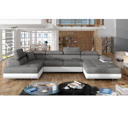 Sedací souprava ve tvaru U RODRIGO, Sawana 05 / soft 17 levá