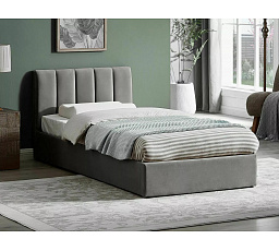 Postel s úložným prostorem MONTREAL Velvet, 90x200 cm, šedý Aksamit 192