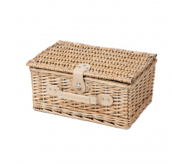 Piknikový koš LORENZO pro 2 osoby v listovém designu 38x26x18 cm 889115
