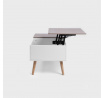 Konferenční stolek ANZABI s výklopnou deskou bílý 105x50.5x43.5 cm 712050