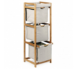 Regál, masiv, šedá, DR-012-3