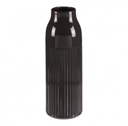 Váza keramická - glazovaná, šedá antracitová Váza keramická - glazovaná, šedá antracitová