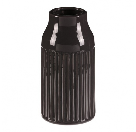 Váza keramická - glazovaná, šedá antracitová Váza keramická - glazovaná, šedá antracitová