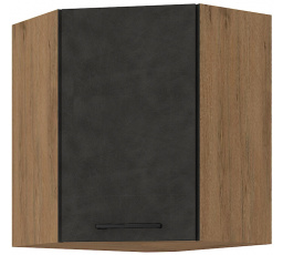 Horní rohová skřínka VEGAS - 60x60 GN-72 1F (45°), Dub Lancelot / Matera