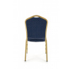 Jídelní židle K66, modrá/zlatá