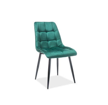 Jídelní židle CHIC VELVET, zelený Bluvel 78/černá