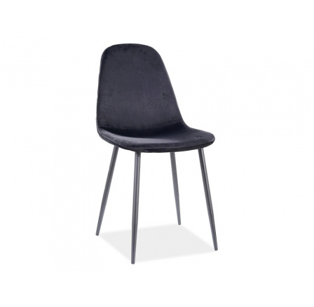 Jídelní židle FOX Velvet, černá/černá 117