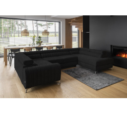 Rohová sedací souprava ve tvaru U LOUIS, Vero 10 Pravá
