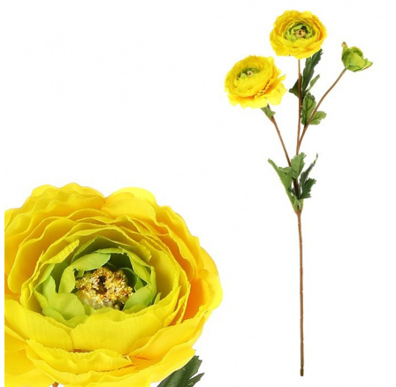 Ranunculus - umělá řezaná květina, žlutá