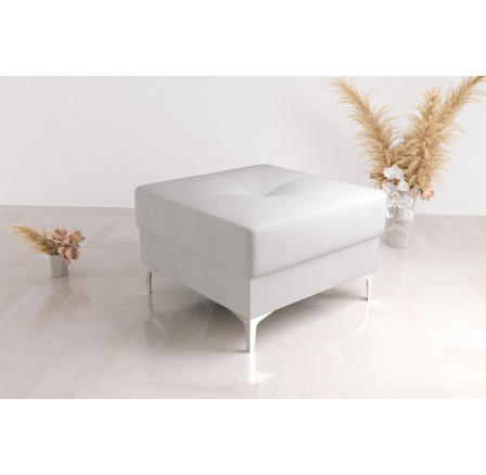 Taburet  s kontejnerem 70 x 70 cm - šedá