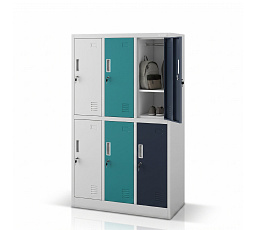 IGORTEK skříň MULTICOLOR 1: zadní strana ŠEDÁ RAL7035 + RAL7035 / RAL5021 / RAL5011 H1500*Š900*H450