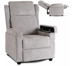 Rozkládací křeslo SPENCER Šedý Manšestr