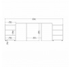 Čelo postele SIMPLICITY 134, Černý mat 