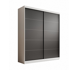 Posuvná skříň Hannah 180 Bílá+Černá