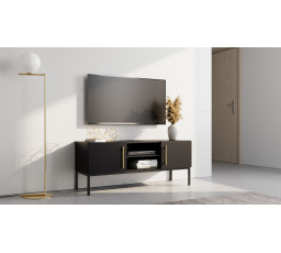 Komoda RTV LANZZI 120, Černý mat/Černý Mat 120x50
