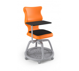 Židle studentská s úložným prostorem Plus Soft velikost 6, Oranžová/Šedá 