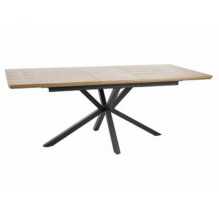 Jídelní stůl LOGAN, Dub/Černý mat