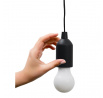 Závěsná lampa žárovka multicolor černá