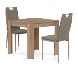 Jídelní set s 2 židlemi, 80x80x75cm, mdf, dub sonoma, B080SONDCL393CAP