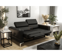 Sofa TOSCANIA II , relax 185 cm - černá eko kůže