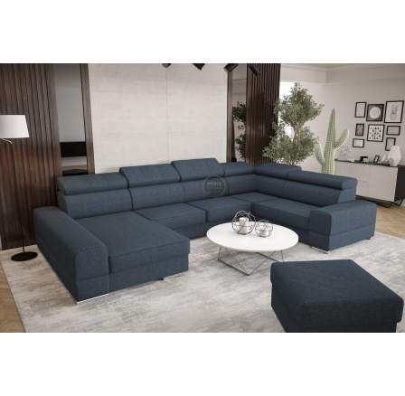 Rohová sedací souprava ROYAL MAX II průměr 30x375x185 - černá eko kůže , pravá Rohová sedací souprava ROYAL MAX II průměr 30x375x185 - černá eko kůže , pravá