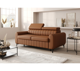Sofa ZOYA 180 cm s italským rámem - přírodní kůže - Oranžová kůže