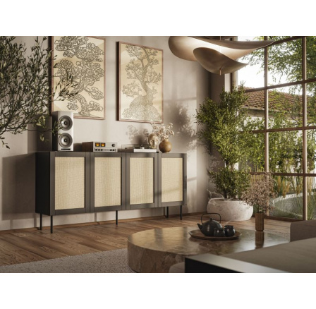 Komoda JUTA 200, černá mat