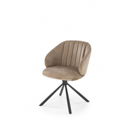 Jídelní otočná židle K533, Cappuccino/Černá