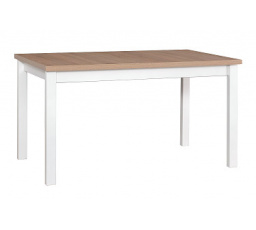 ALBATROS 1 (ALBA 1) jídelní stůl rozkládací - lamino Dub Grandson deska /nohy bílá - kolekce "DRE" (K150)