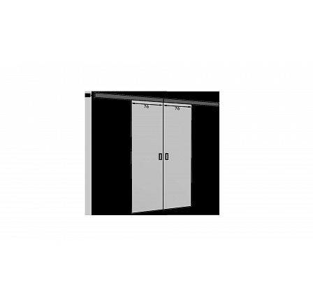 Dvoudveřové posuvné dveře na stěnu TOPPO 146 Kašmír+Kašmír