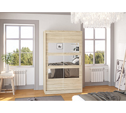 Posuvná skříň se zrcadlem KOLORADO 120 Sonoma+Sonoma