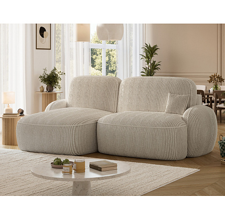 Tesalia corner sofa with sleeping function and storage compartment, beige bouclé, left-hand side Modullo 18 197x115 Left 1