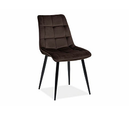 Jídelní židle CHIC VELVET, hnědý Bluvel 48/černá