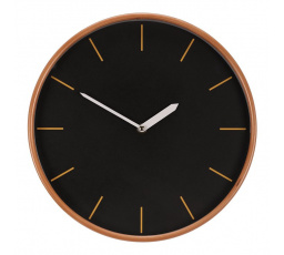 Hodiny nástěnné - bez číslic, dřevěný rám, černé, 32 cm