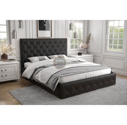 Postel ROMA - 180x200, Dřevěná, černá eko kůže Postel ROMA - 180x200, Dřevěná, černá eko kůže