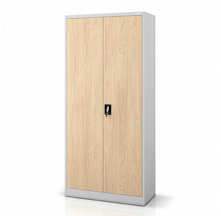 Kancelářská skříň na dokumenty kovová šedá / dub sonoma: Eco Design JANA H 900 x 1950 x 400 mm Kancelářská skříň na dokumenty kovová šedá / dub sonoma: Eco Design JANA H 900 x 1950 x 400 mm