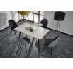 Jídelní stůl BALROG 2, světle šedá/černá