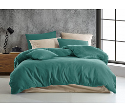 Francouzské mušelínové povlečení petrolové