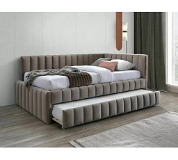 Postel s přistýlkou ALFIE VELVET, Béžový Bluvel 40