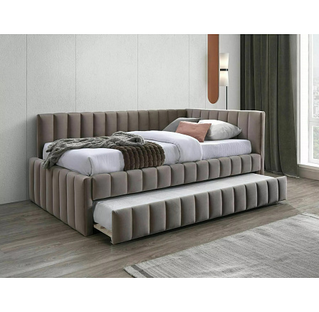 Postel s přistýlkou ALFIE VELVET, Béžový Bluvel 40