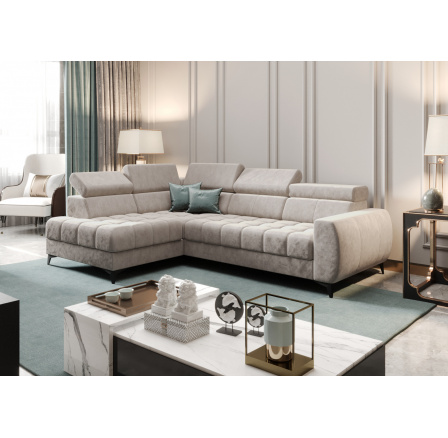 Rohová sedací souprava PORTO MINI 170X255 cm - levá, béžová Rohová sedací souprava PORTO MINI 170X255 cm - levá, béžová