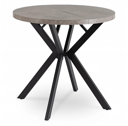 Stůl DORIAN Rozkládací 80-160 cm Beton/Černý