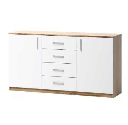 Komoda Fatra 04 2d4s XL dub wotan/bílá