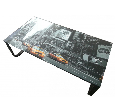 Konferenční stolek BA-7-Taxi /sklo+černý kov