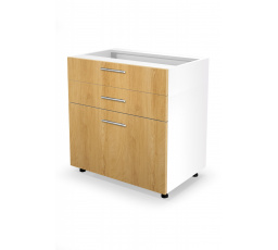 VENTO D3S-80/82 spodní skříňka se zásuvkami, čelní mechanika Hettich: medový dub (1ks=1ks)
