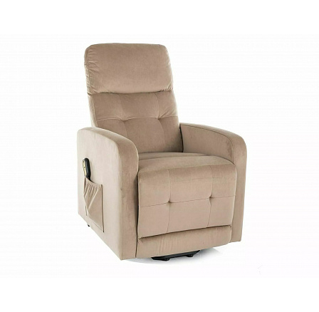 Polohovatelné křeslo OTUS II Velvet, Béžový BLUVEL 28