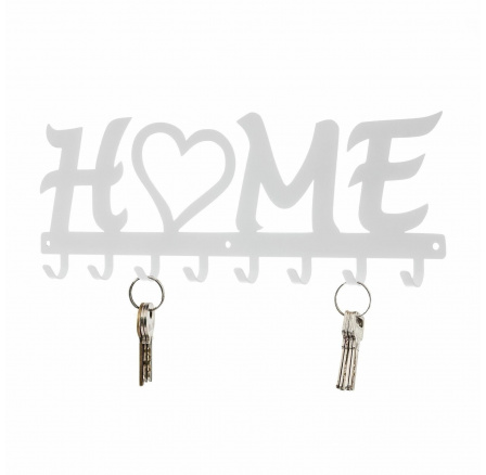 Nástěnný věšák Home bílý