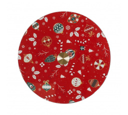 Červený otočný podnos na dort 28 cm