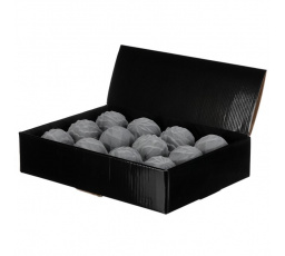 Vánoční plastová koule - sametová, šedá barva, mix 2, cena za 1 ks